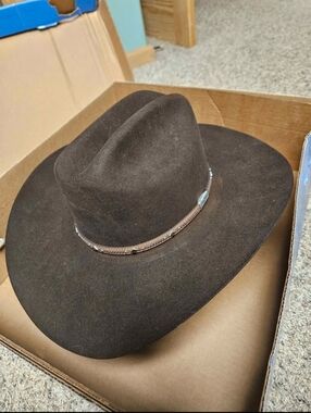 Brown Felt Western Hat with Decorative Band